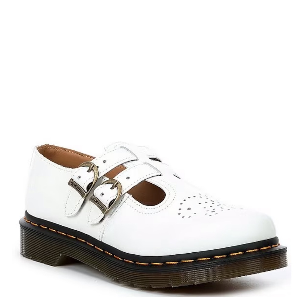 Dr Marten White Mary Janes